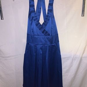 Satin Blue Cocktail Dress